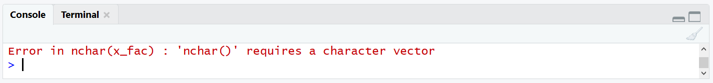 R Error Message: nchar Requires a Character Vector