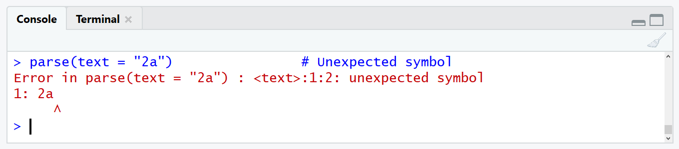 parse R Error - unexpected symbol