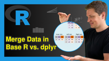 Join Data Frames with Base R vs. dplyr (Example) | The Fastest Way to Merge