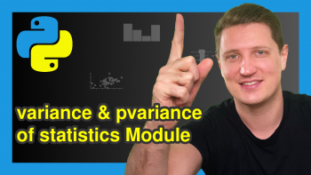 pvariance & variance Functions of statistics Module in Python (2 Examples)