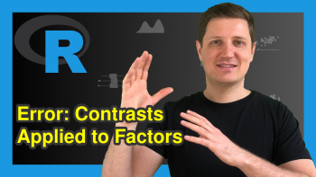 R Error: contrasts can be applied only to factors with 2 or more levels