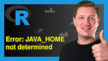 R Error: JAVA_HOME cannot be determined from the Registry (Example)