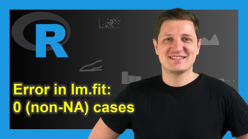 R Error in lm.fit(x, y, offset, singular.ok , …) : 0 (non-NA) cases (2 Examples)