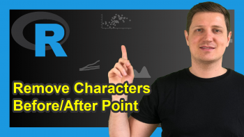 Remove Characters Before or After Point in String in R (Example)
