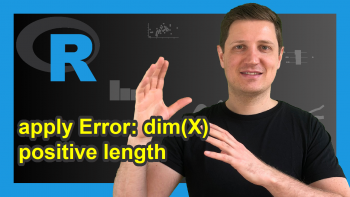 R Error in apply(data) : dim(X) must have a positive length