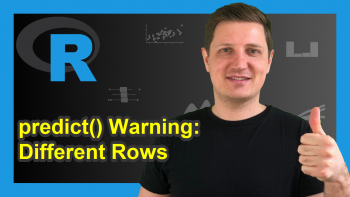 R predict() Warning message: ‘newdata’ had X rows but variables found have Y rows
