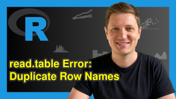 R Error in read.table: duplicate ‘row.names’ are not allowed (3 Examples)