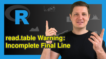 R Warning Message in read.table: Incomplete Final Line Found by readTableHeader