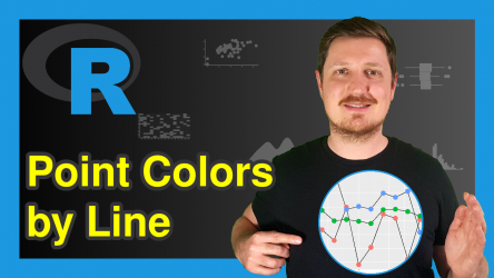 Specify Different Colors for Points that are Connected by Lines in a ggplot2 Plot in R (Example)