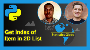 Get Index of Item in 2D List in Python (2 Examples)