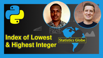 Find Index of Lowest & Highest Integer in List in Python (3 Examples)