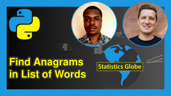 Find Anagrams in List of Words in Python (2 Examples)